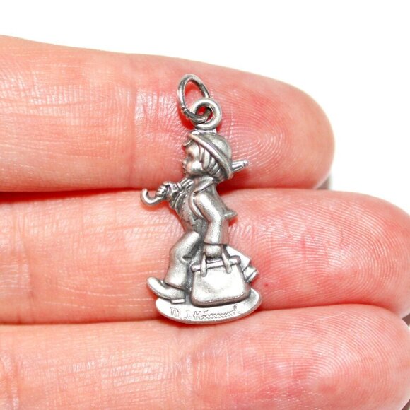 Vintage Sterling Silver Hummel Club Goebel Boy Charm - Picture 5 of 5